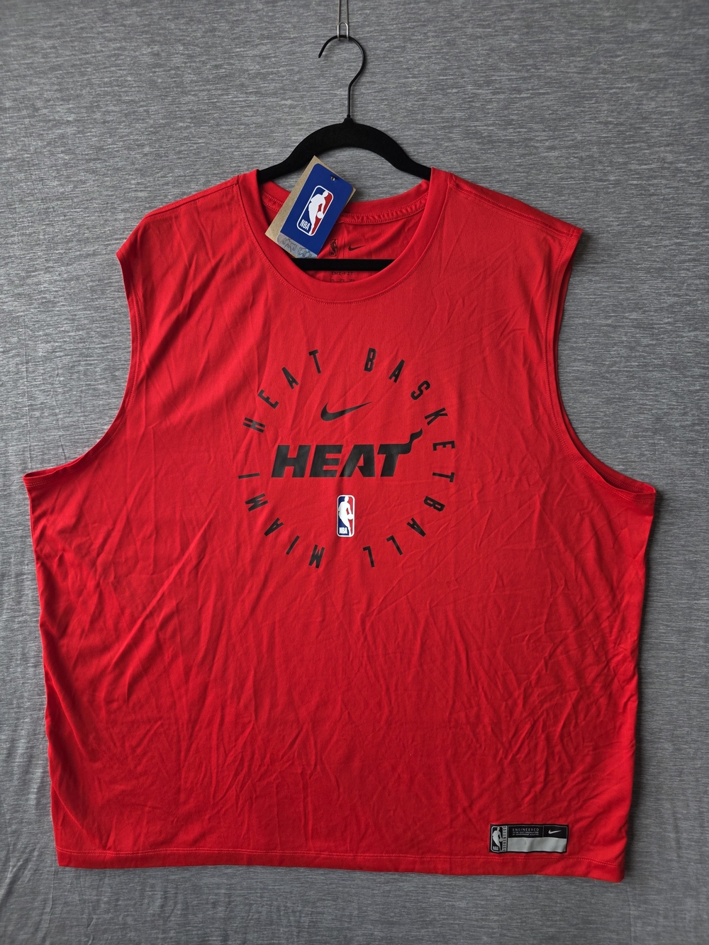 Nike Miami Heat NBA Practice Sleeveless Shirt Men’s 3XL XXXL NWT Red